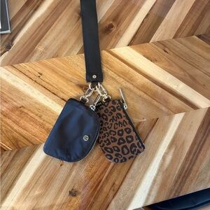 Lululemon cheetah dual pouch wristlet